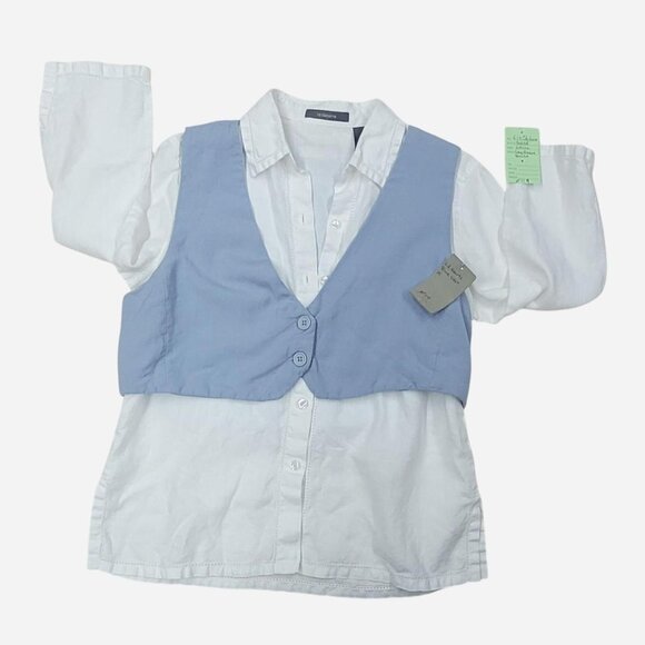 Liz Claiborne Blouse & LA Hearts Vest Bundle - Picture 1 of 6